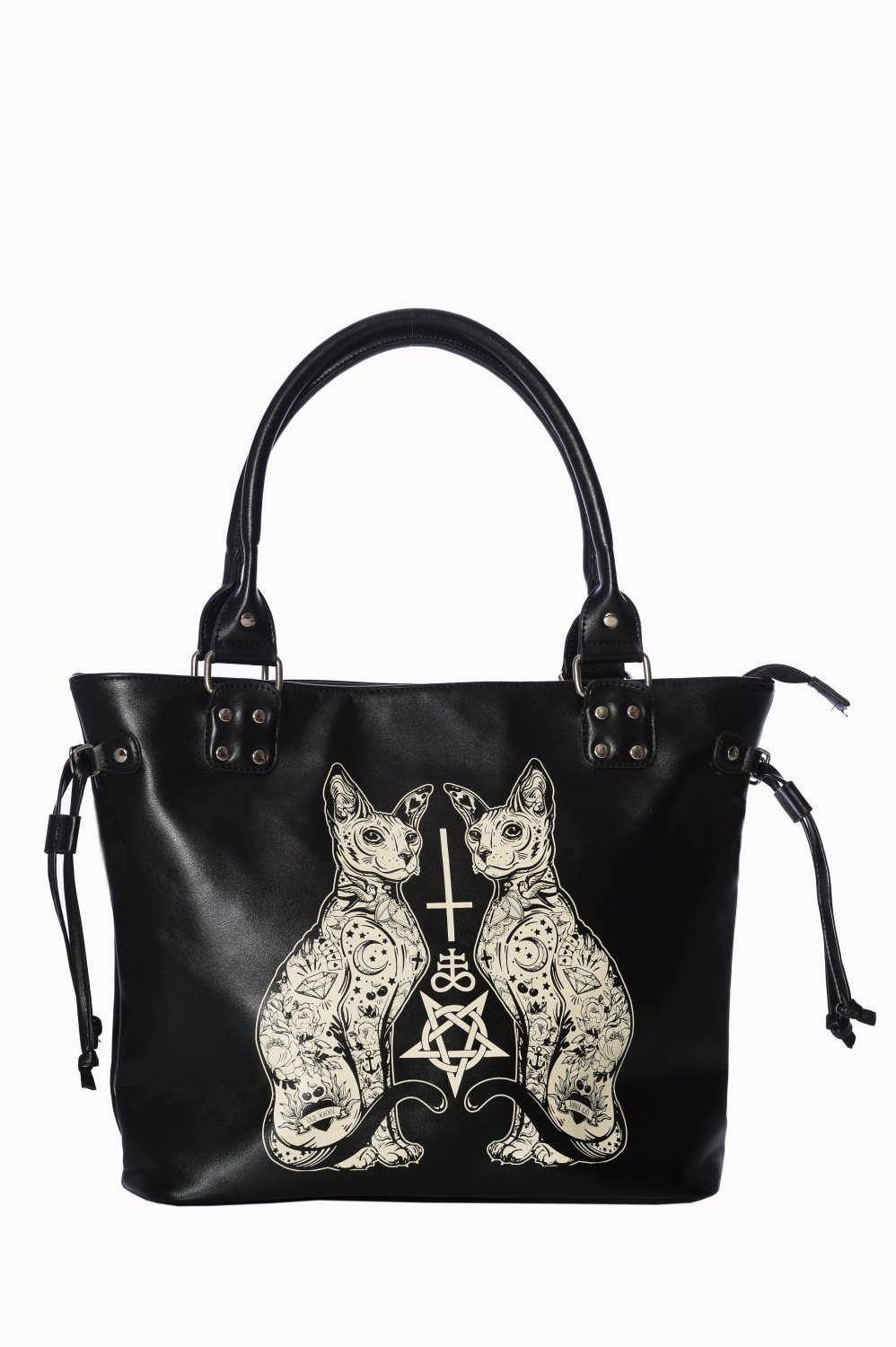 Banned Handtasche Esoteric Cat, Okkult Katzen Print
