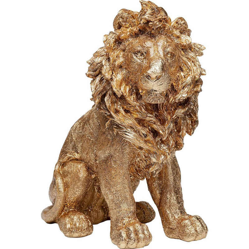 KARE Dekoobjekt »Deko Figur Sitting Lion Gold 42«