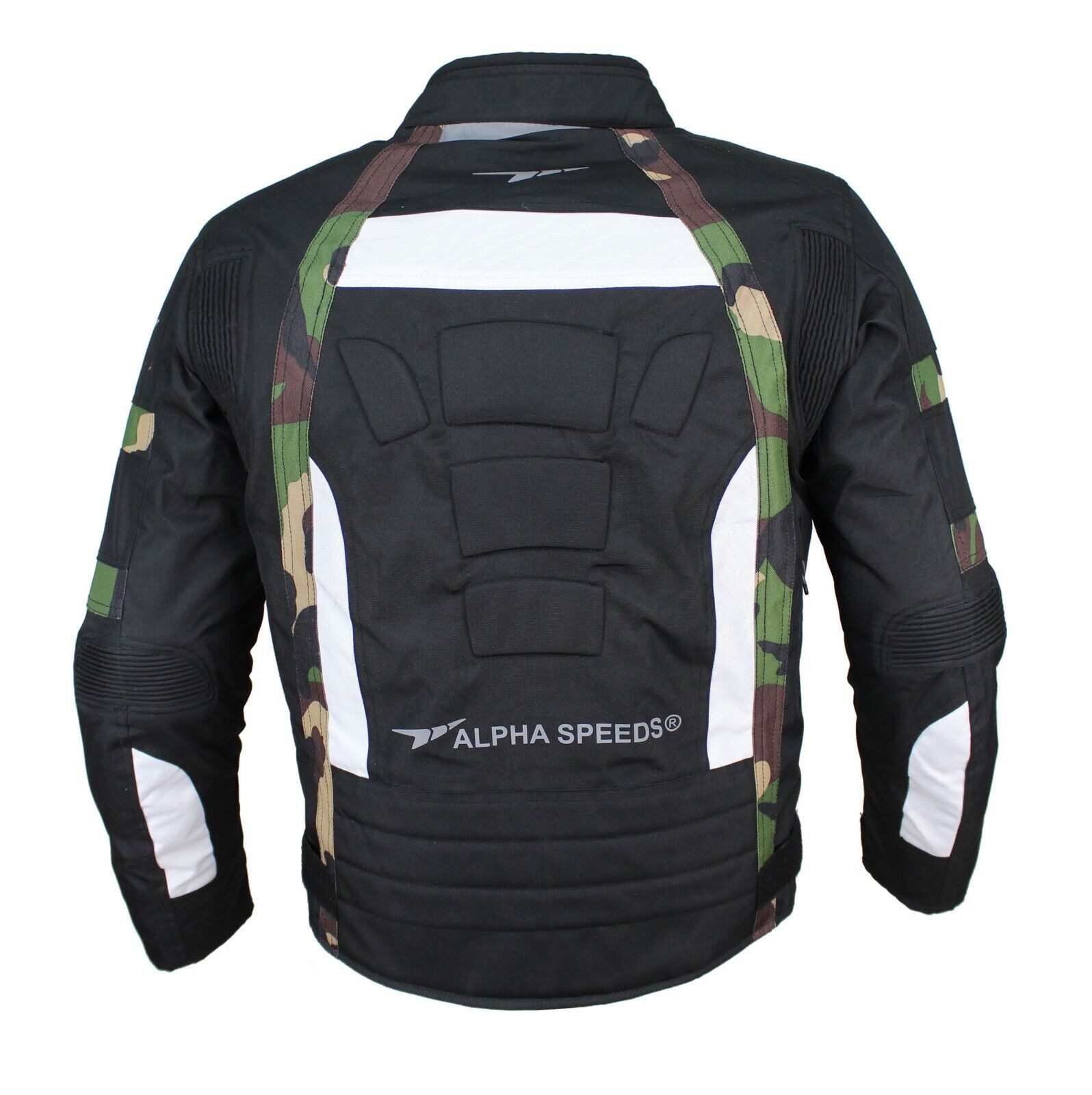 Alpha Speeds Motorradjacke Herren Motorrad Biker Textil Jacke Wasserdicht Jacke mit Protektoren Belüftungssysteme, Innenjacke trennbar: All Season, SLIM Camo-Gr – Bild 4 von 5