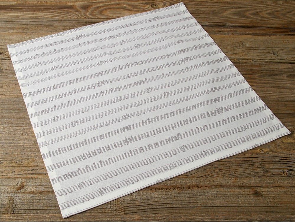 Platzset Textil Stoff Serviette Notenzeilen 45x45 cm