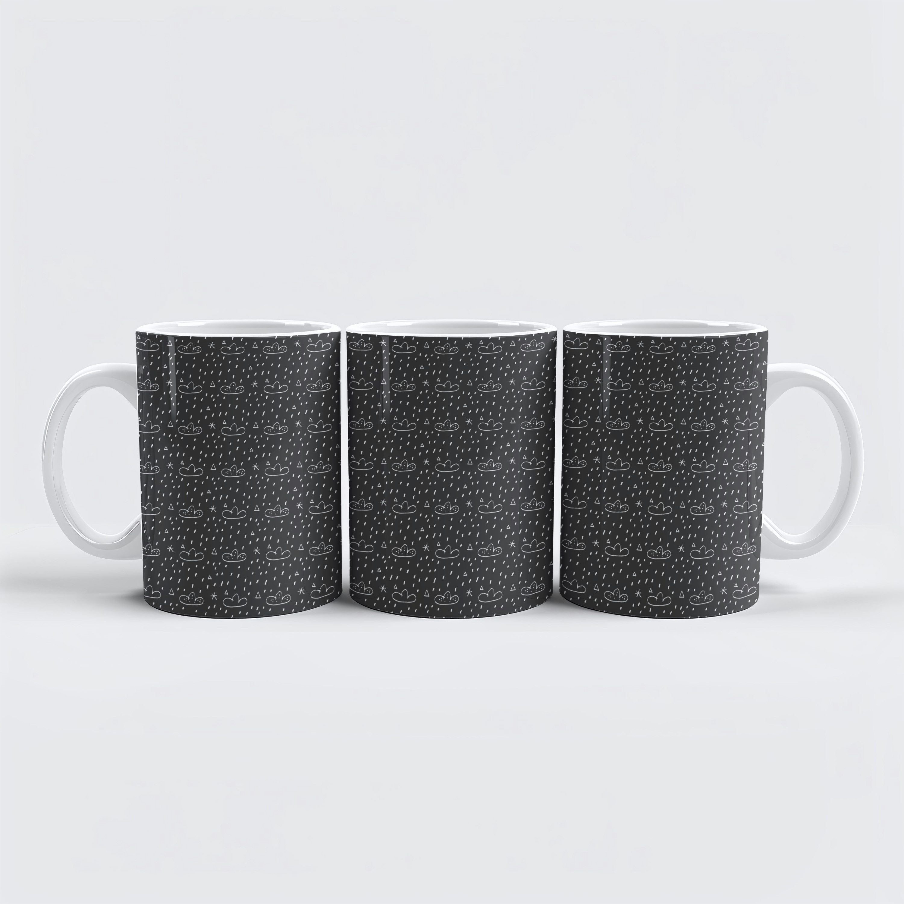 raxxa Tasse "Coquetas nubes sobre negro", 1-tlg., Keramik