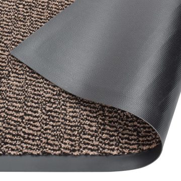 Fußmatte Türmatte Fußmatte getuftet Dunkelbraun 90x150 cm Schmutzfangmatte Türv, vidaXL, Rechteck, Höhe: 150 mm