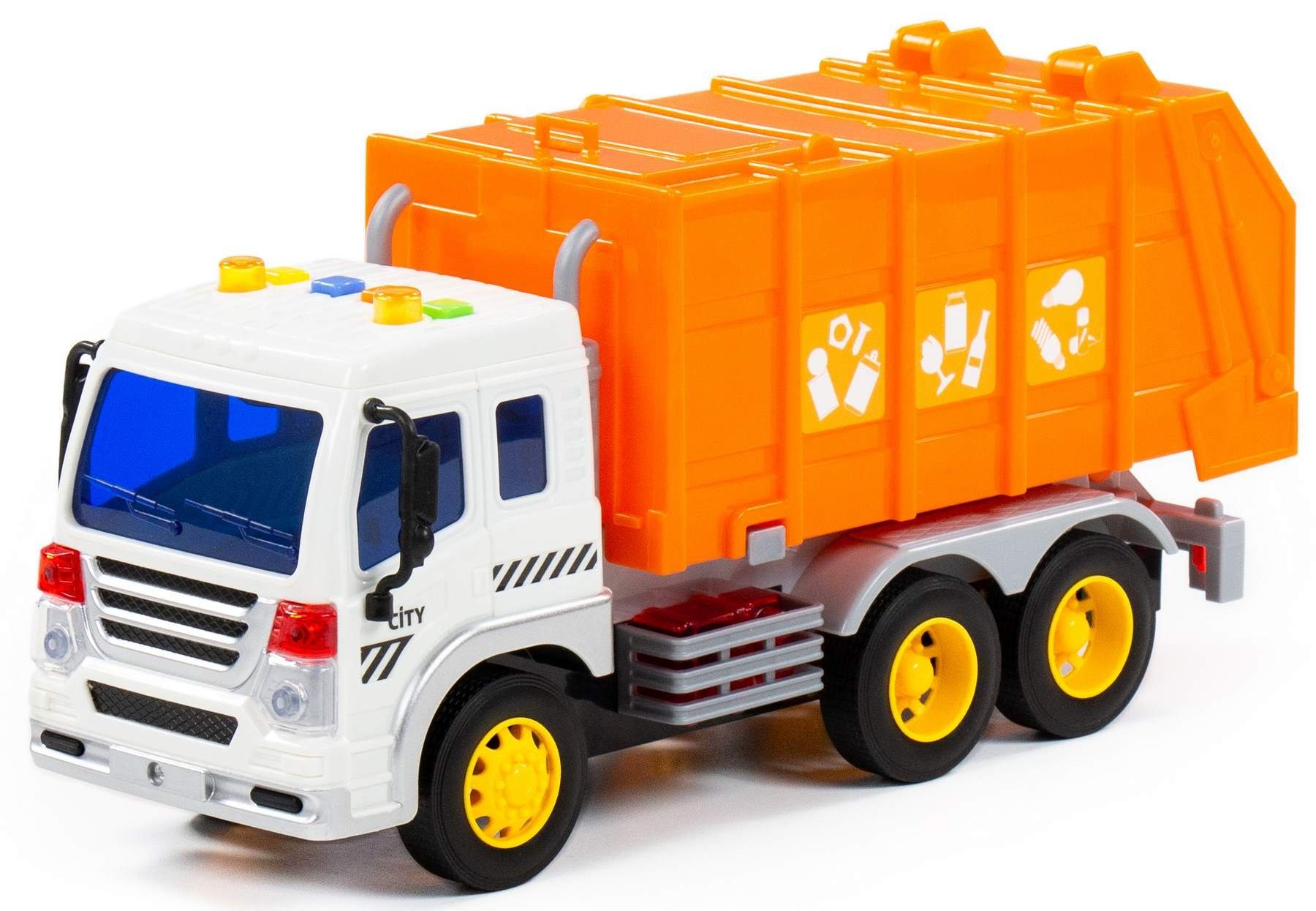 Polesie Игрушечный мусоровоз LKW Spielzeug CITY Schwungrad mit Licht Sound