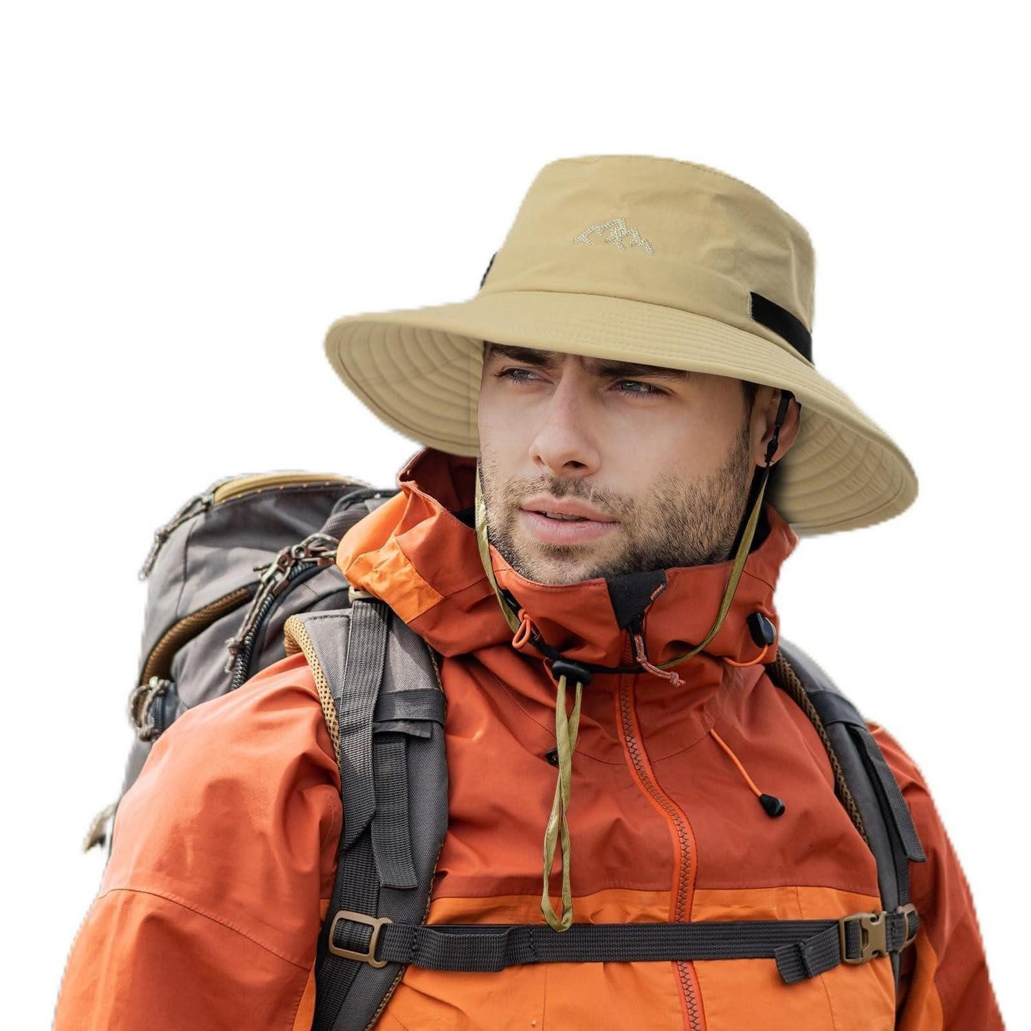 LuxusKollektion Regenhut Bucket Hat Outdoorhut Regenhut Sonnenhut Anglerhut Safari XL Khaki