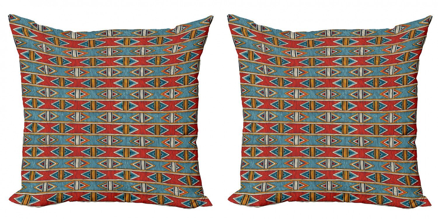 Kissenbezüge Modern Accent Doppelseitiger Digitaldruck, Abakuhaus (2 Stück), Kente Tribal Kultur