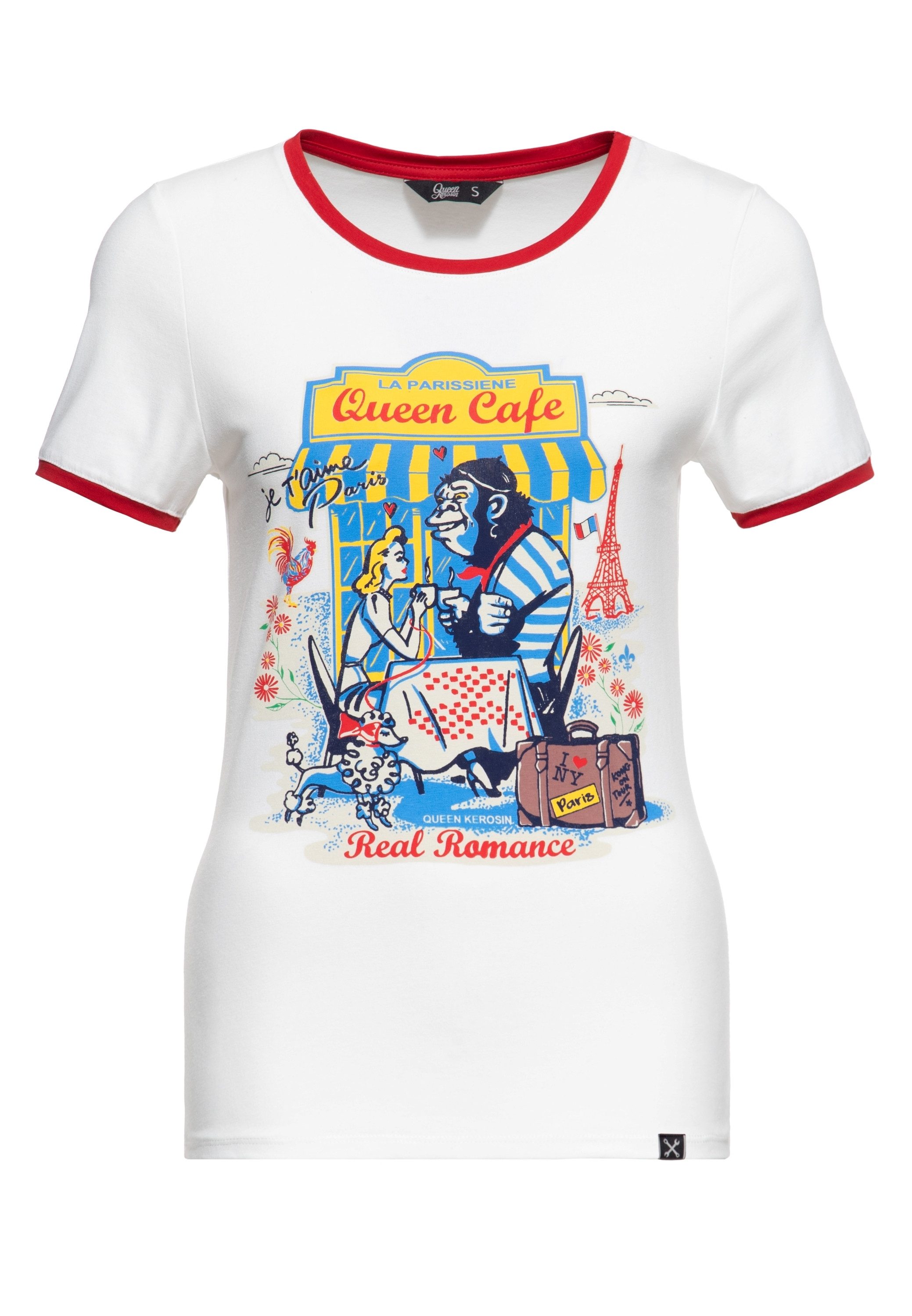 QueenKerosin Print-Shirt Real Romance (1-tlg) mit günstig online kaufen