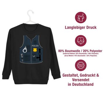 Shirtracer Sweatshirt Polizei Weste Kostüm Karneval & Fasching