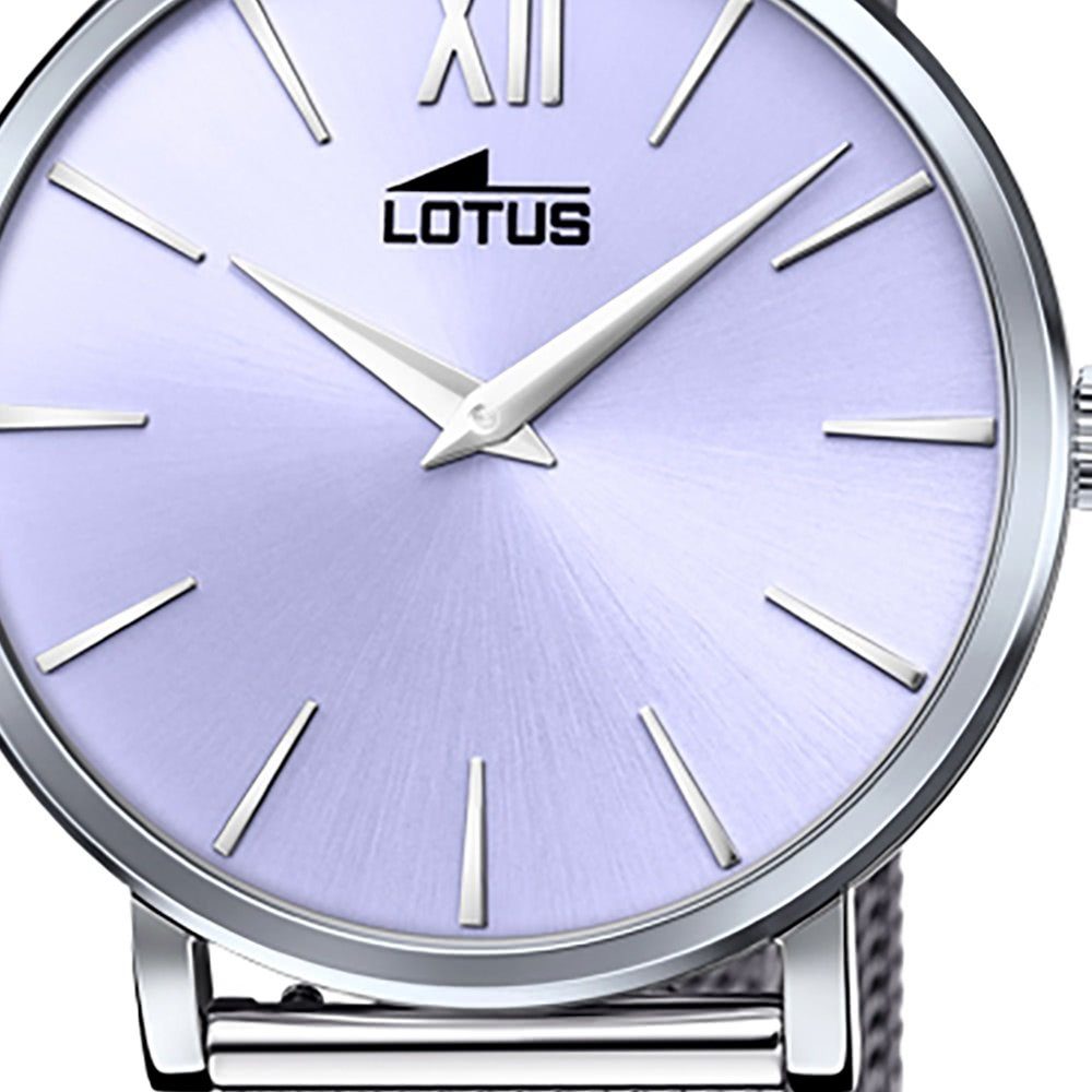 Damen Damenuhr rund, 33mm) Lotus (ca. Quarzuhr Armbanduhr mittel Lotus Casual, Smart silber Edelstahlarmband