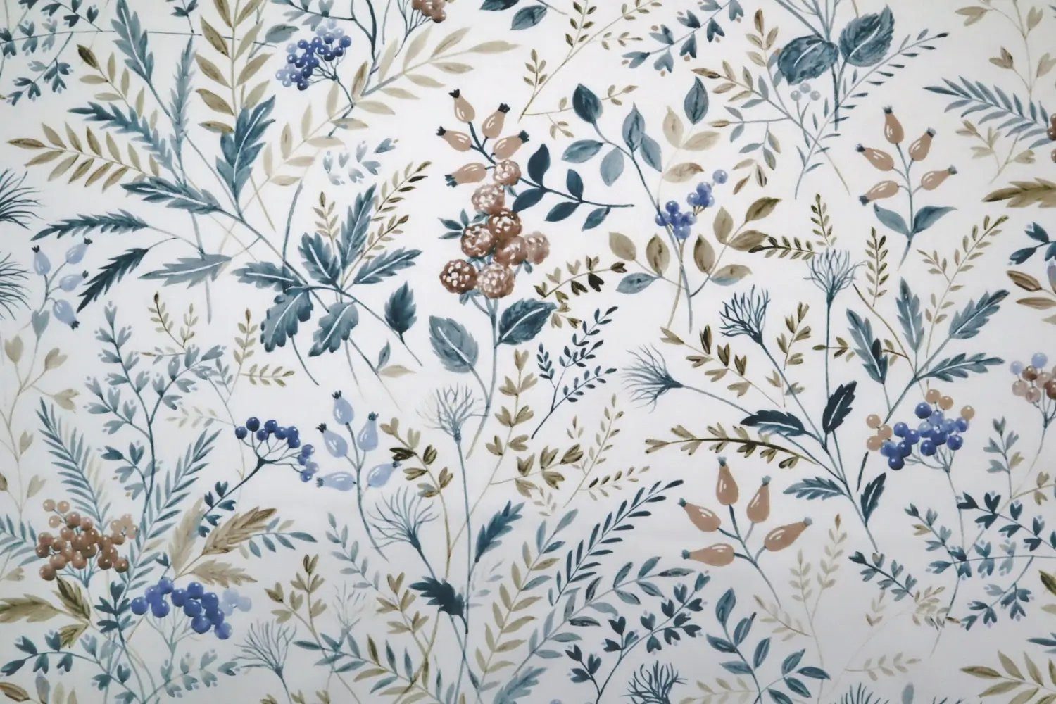 Stofferia Stoff Dekostoff Bio Baumwolle Cleo Blau, Meterware