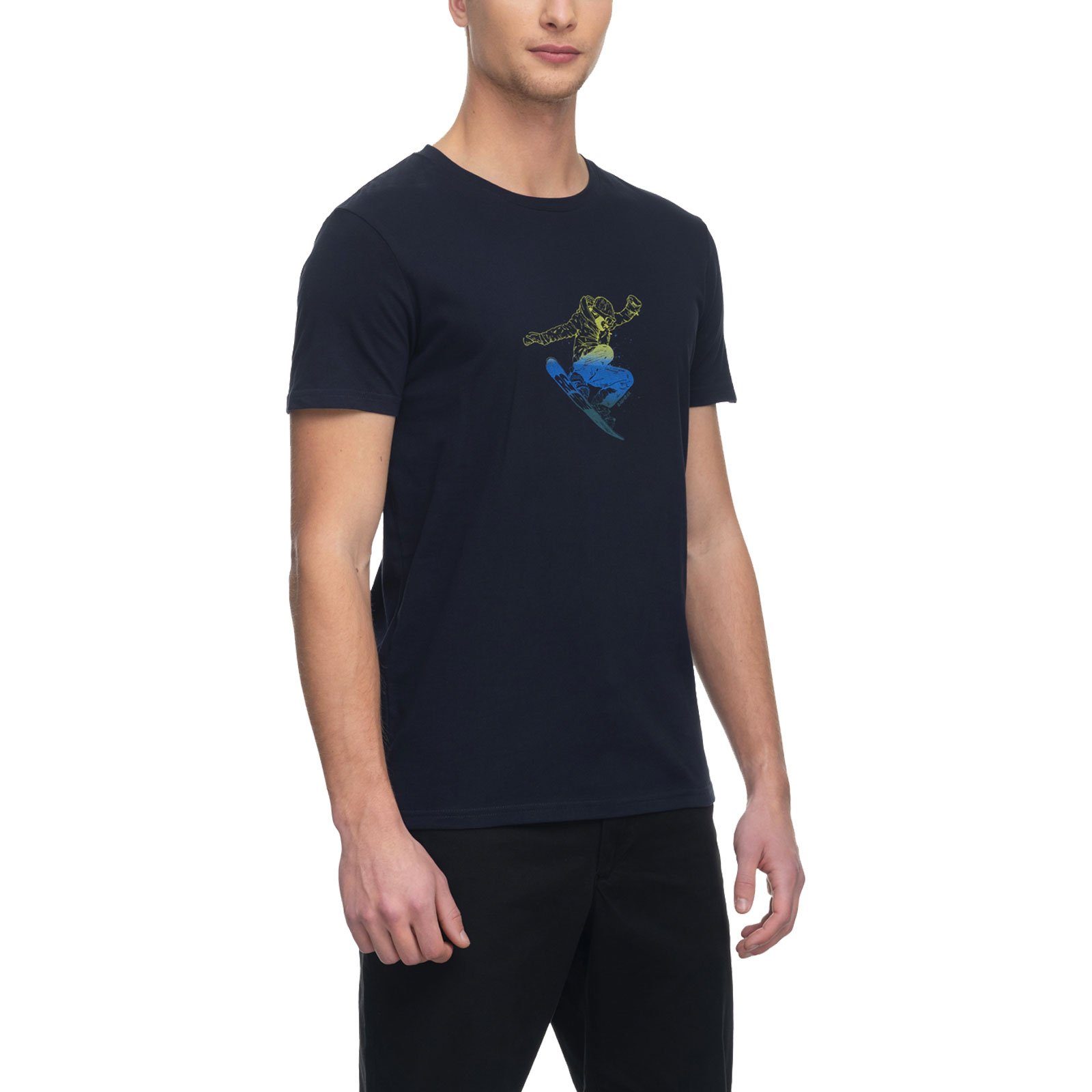 2028 Rogger T-Shirt navy coolem Snowboard-Print Ragwear mit