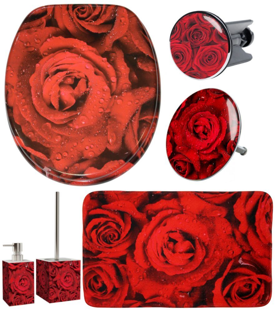 Sanilo Badaccessoire-Set 6-teilig Rosen, WC-Sitz mit Absenkautomatik, Badte günstig online kaufen
