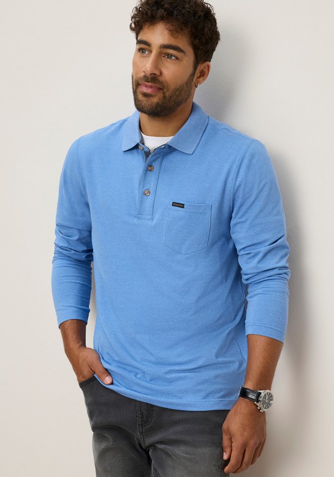 Bruno Banani Langarm-Poloshirt Angenehm weiche Jersey-Qualität trifft auf klassischen Polo-Style