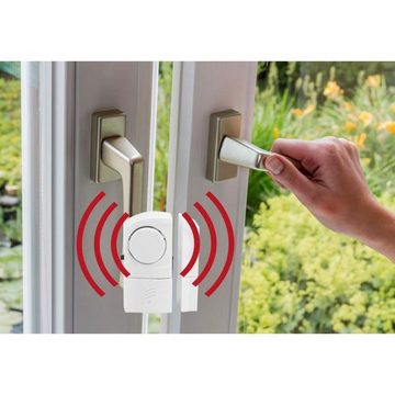 OLYMPIA OFFICE Sensor Tür- / Fensterkontakte TF 400 4er Set, Kontaktsensor, Alarmmelder, Sirene 90 dB, für Tür und Fenster