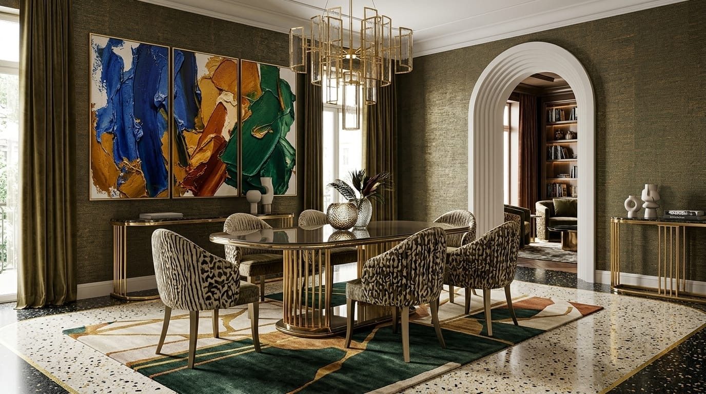 JVmoebel Essgruppe Edles Esszimmer-Set mit Esstisch und 6 hochwertigen Stühlen, (7-tlg., 7-tlg)