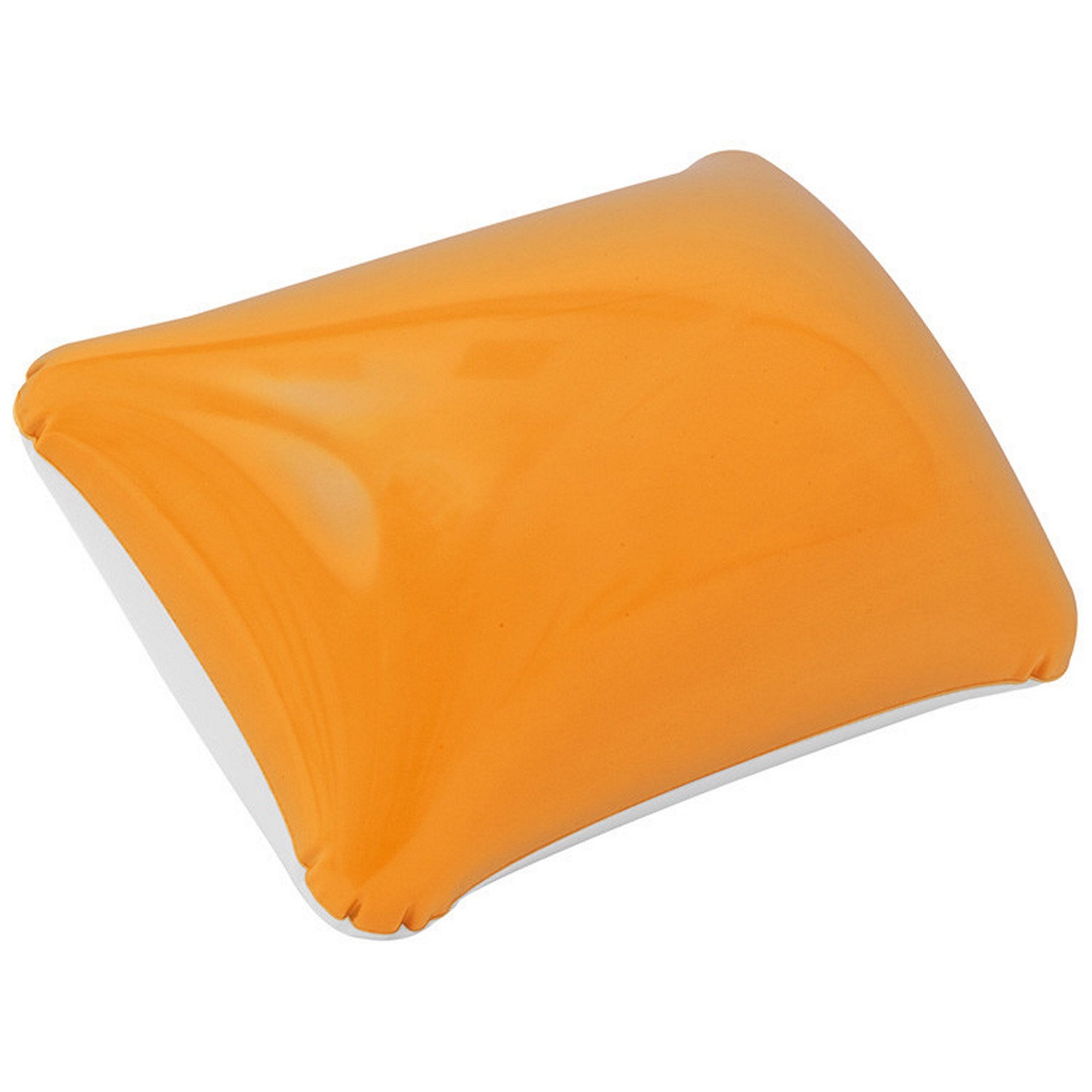 Reisekissen aufblasbares Kissen / Reisekissen / Strandkissen / Farbe: weiß-orange