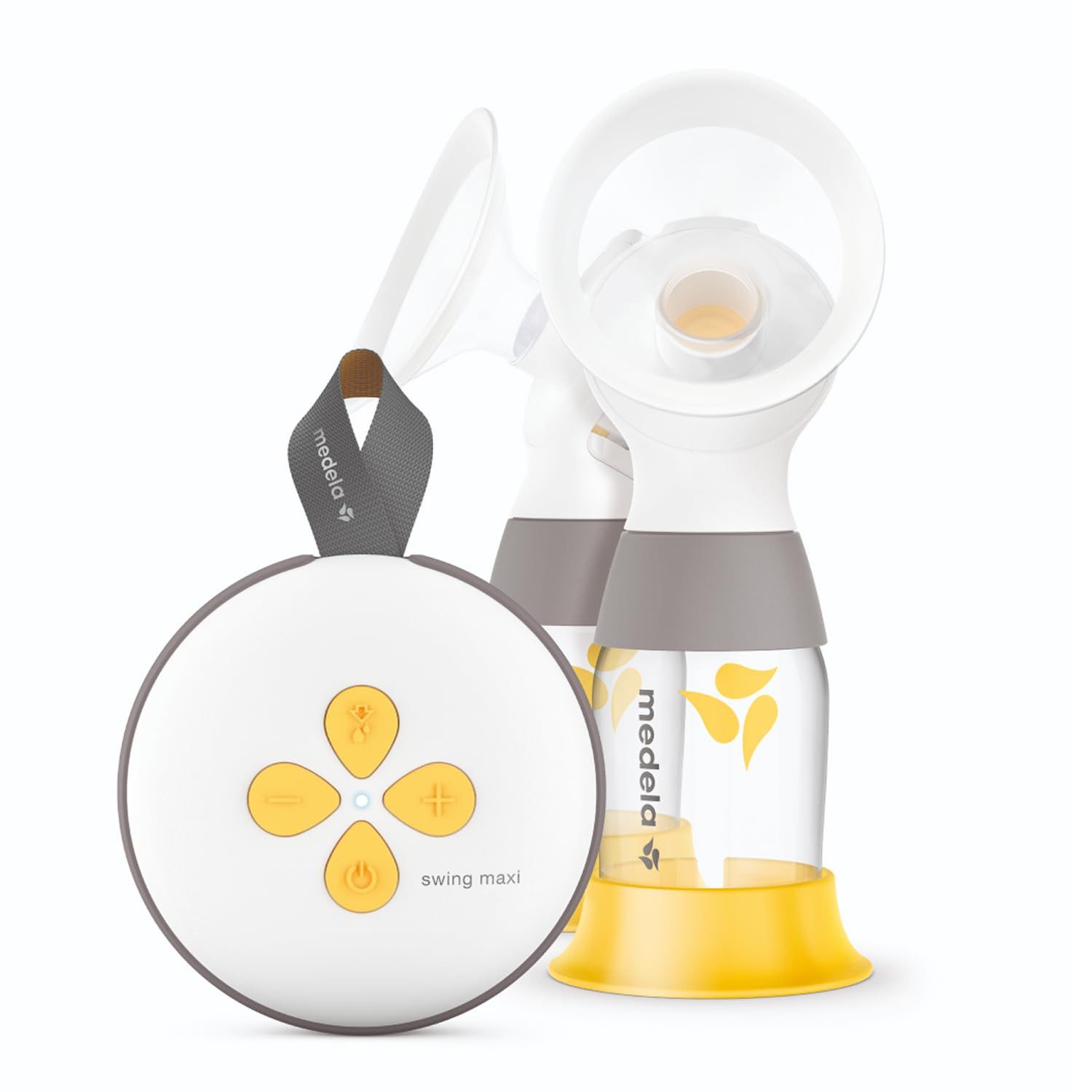 MEDELA Elektrische Doppelmilchpumpe SWING MAXI Milchpumpe mit 6 Abpumpvorgänge, Beidseitiges Abpumpen für 18% mehr Milch