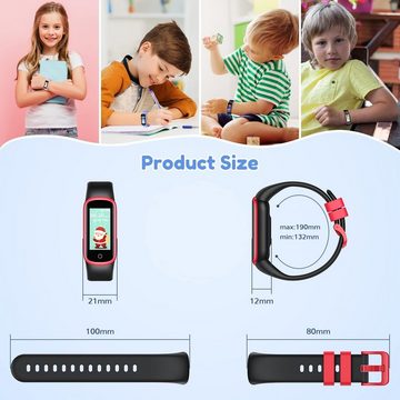 Motsfit Smartwatch (0,96 Zoll, Android iOS), Kinder Fitness Tracker Sportuhr Wecker Kinderuhr für Jungen Mädchen