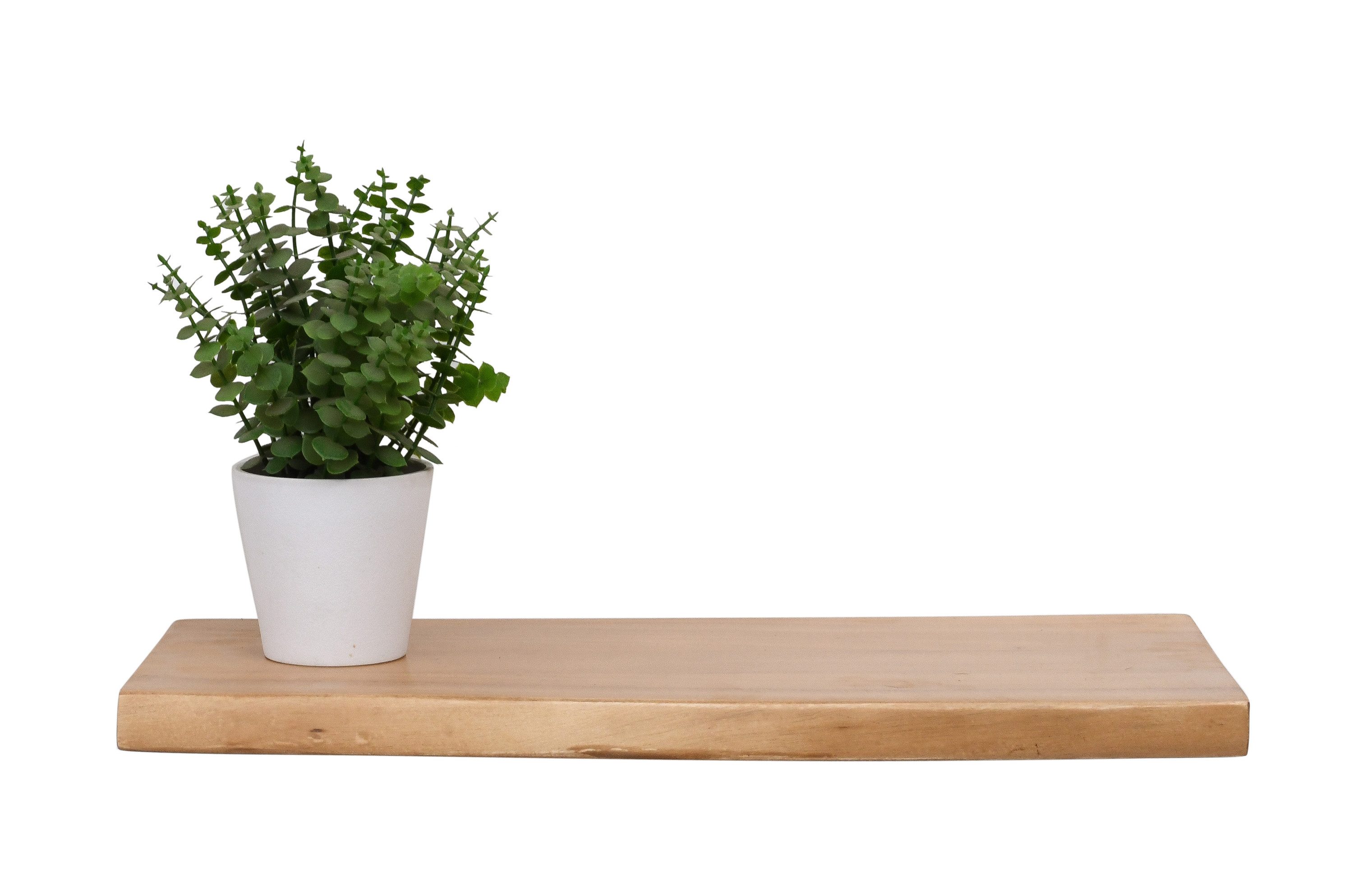 Trelevo® Wandregal Amanda, Akazienholz, Baumkante, Steckboard, günstig online kaufen