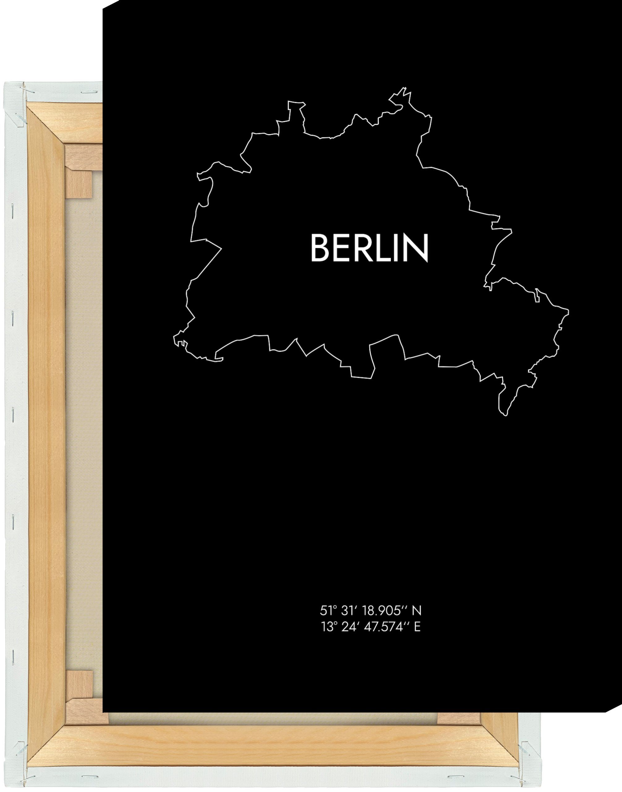 MOTIVISSO Leinwandbild Berlin Koordinaten #8