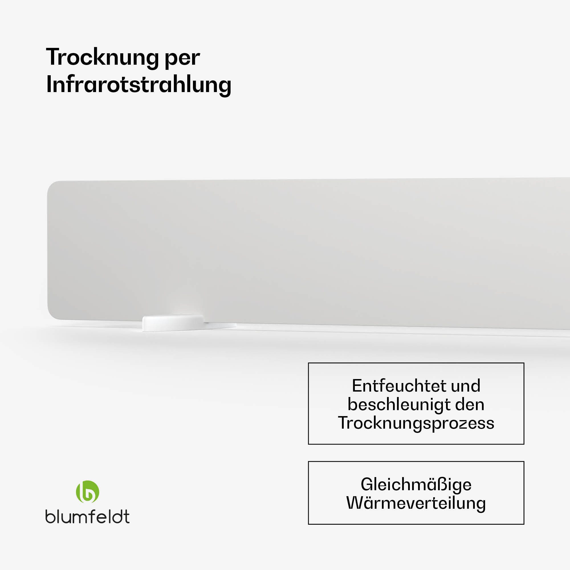blumfeldt Heizkörper DryWave, Elektrische Infrarot-Wandtrockner 100 W Keramik 2 Set