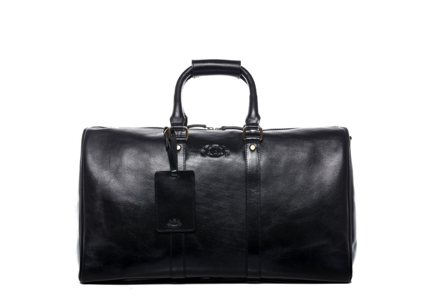 SID & VAIN Reisetasche echt Leder Weekender groß schwarz FRANKLIN, Echtleder Reisegepäck für Damen & Herren, Sporttasche XL schwarz