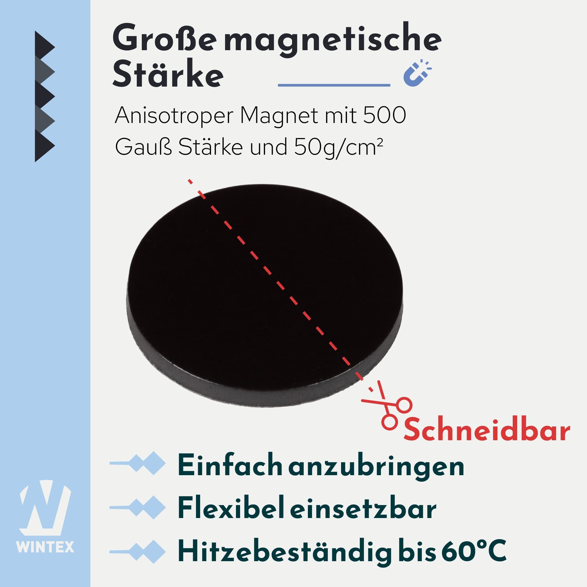 Thumbnail - WINTEX Magnet Magnetplättchen Set: 70 runde Magneten, 18 x 1,5 mm (70-St), Magnetplättchen Set: 70 Runde Magneten, 18 x ...