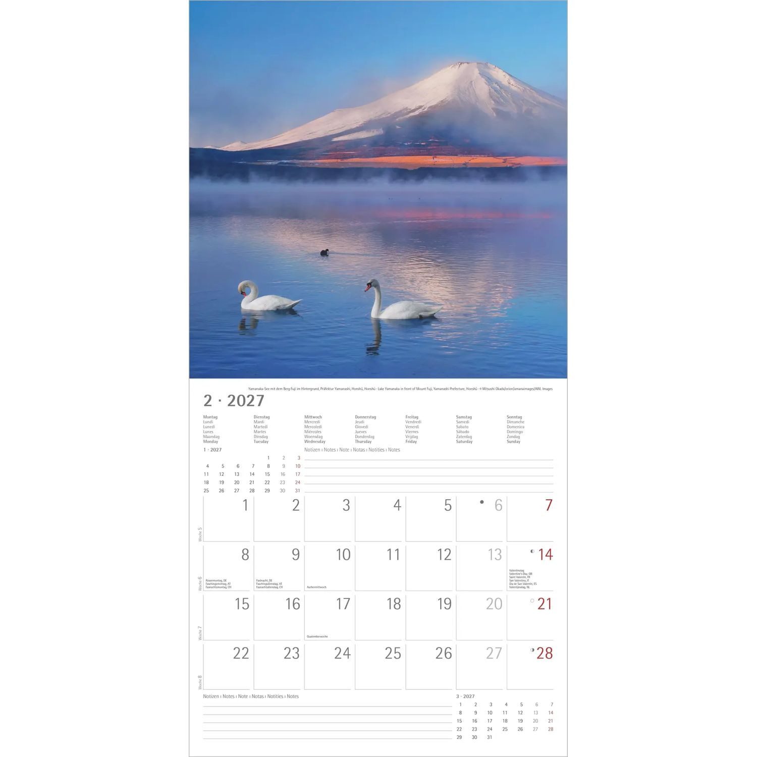 NEUMANN Wandkalender Japan 2027