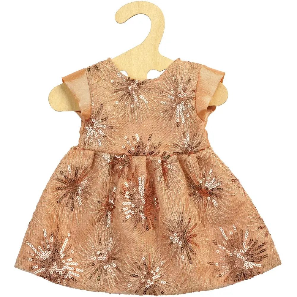 Heless Puppenkleidung Puppen-Glitzerkleid ''Rosé Gold'', Gr. 28-35 cm