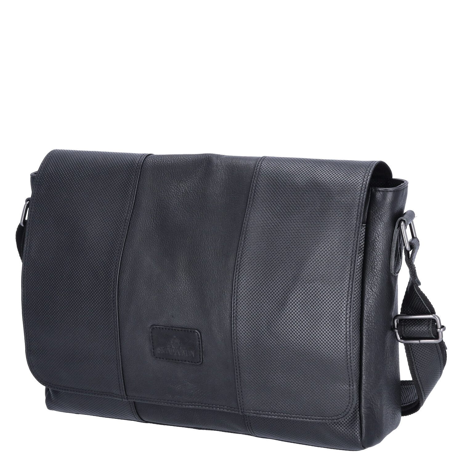 The Skandinavian Brand Umhängetasche The Skandinavian Brand Leder Messenger Black (1-tlg)