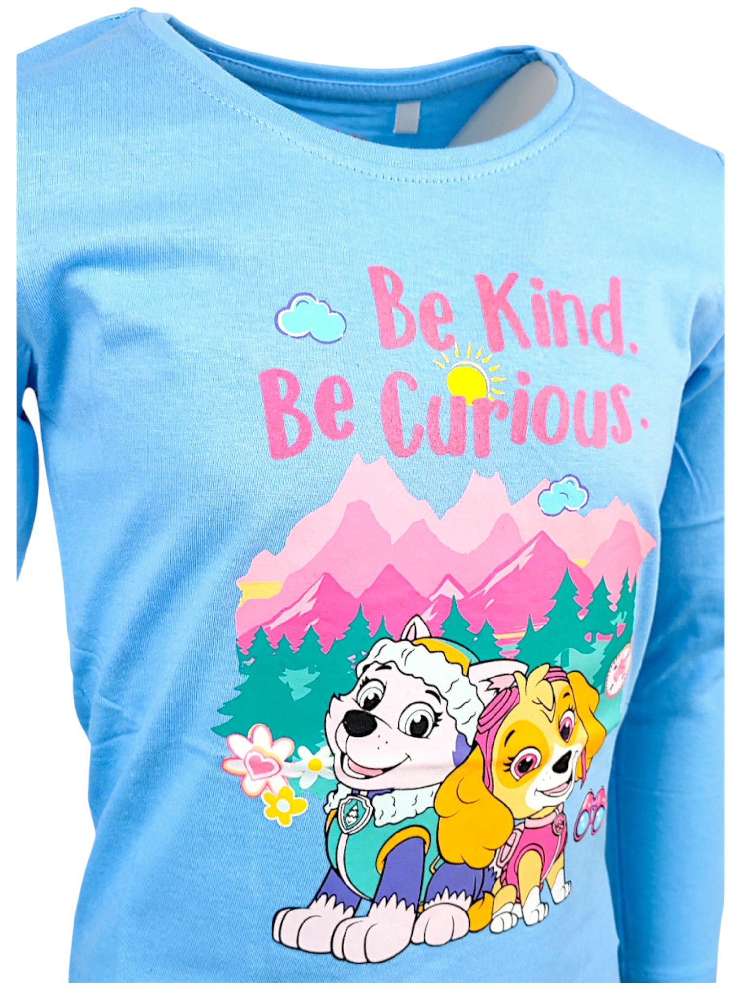 PAW PATROL Langarmshirt Skye & Everest Mädchen Shirt mit Glitzer aus Baumwolle Gr. 98 - 128 cm