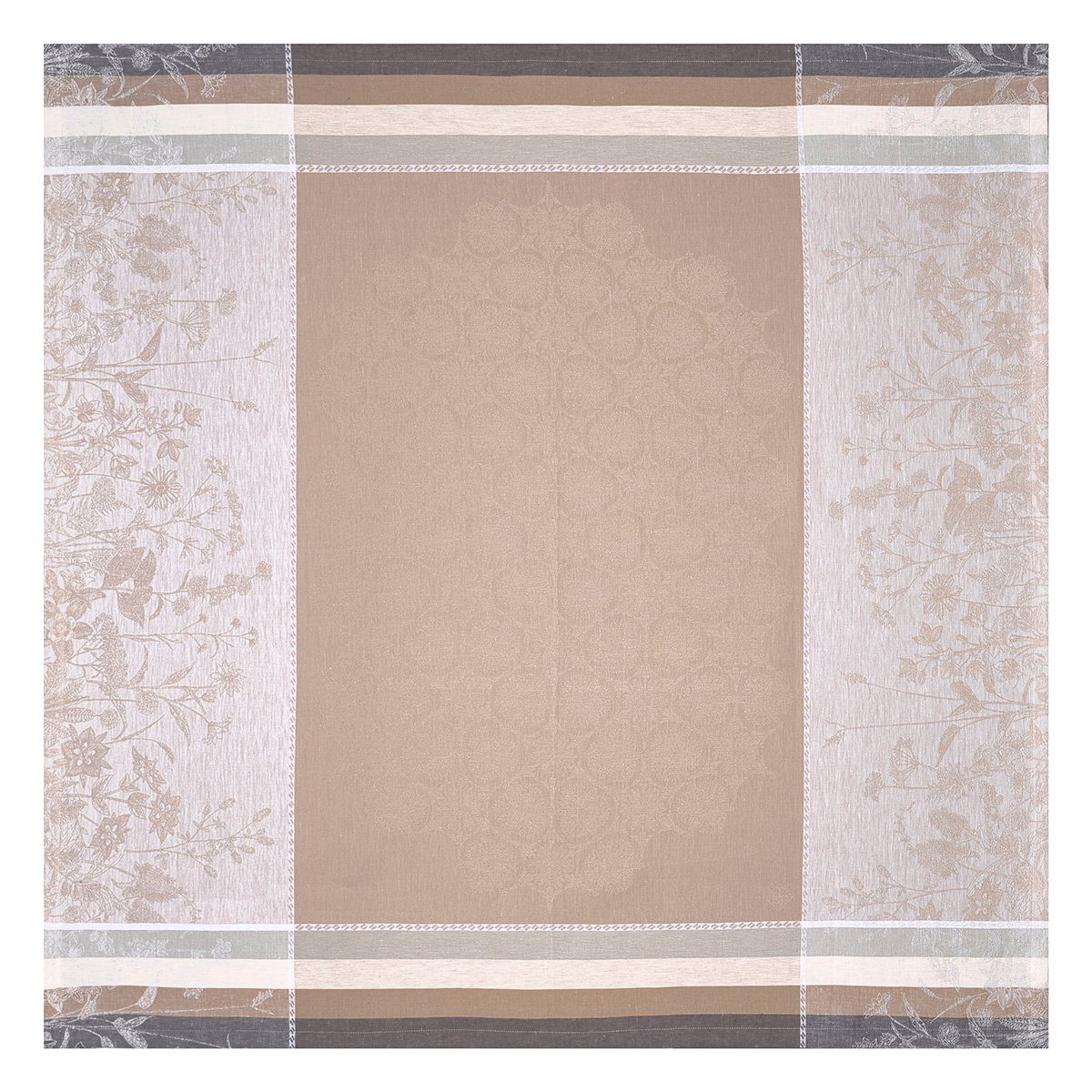 Le Jacquard Francais Tischdecke Tischdecke Instant Bucolique Chaton 120x120 cm, jacquard-gewebt