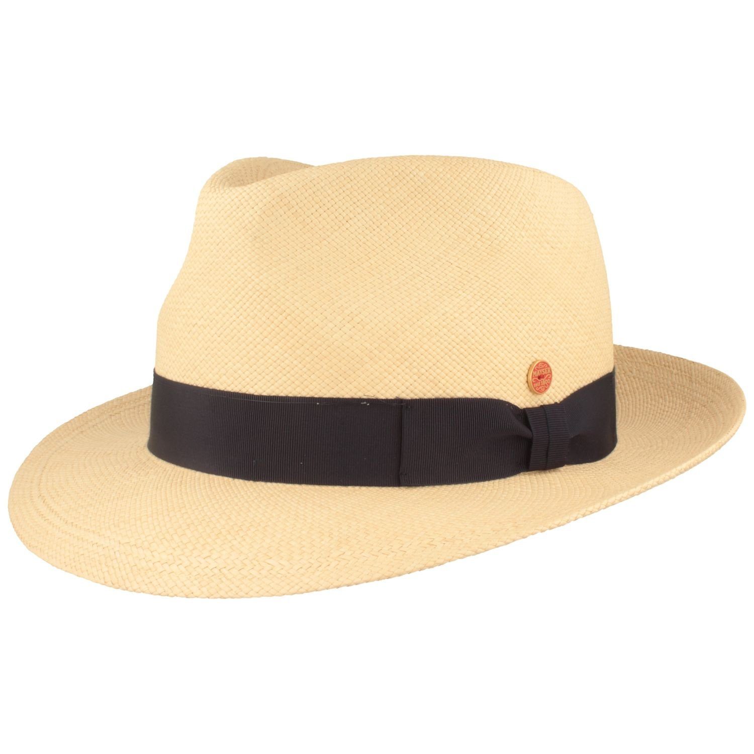 Mayser Strohhut wasserabweisender, Manuel Panama 0004 Hut mit UV-Schutz marine hochwerigter natur/5002 80