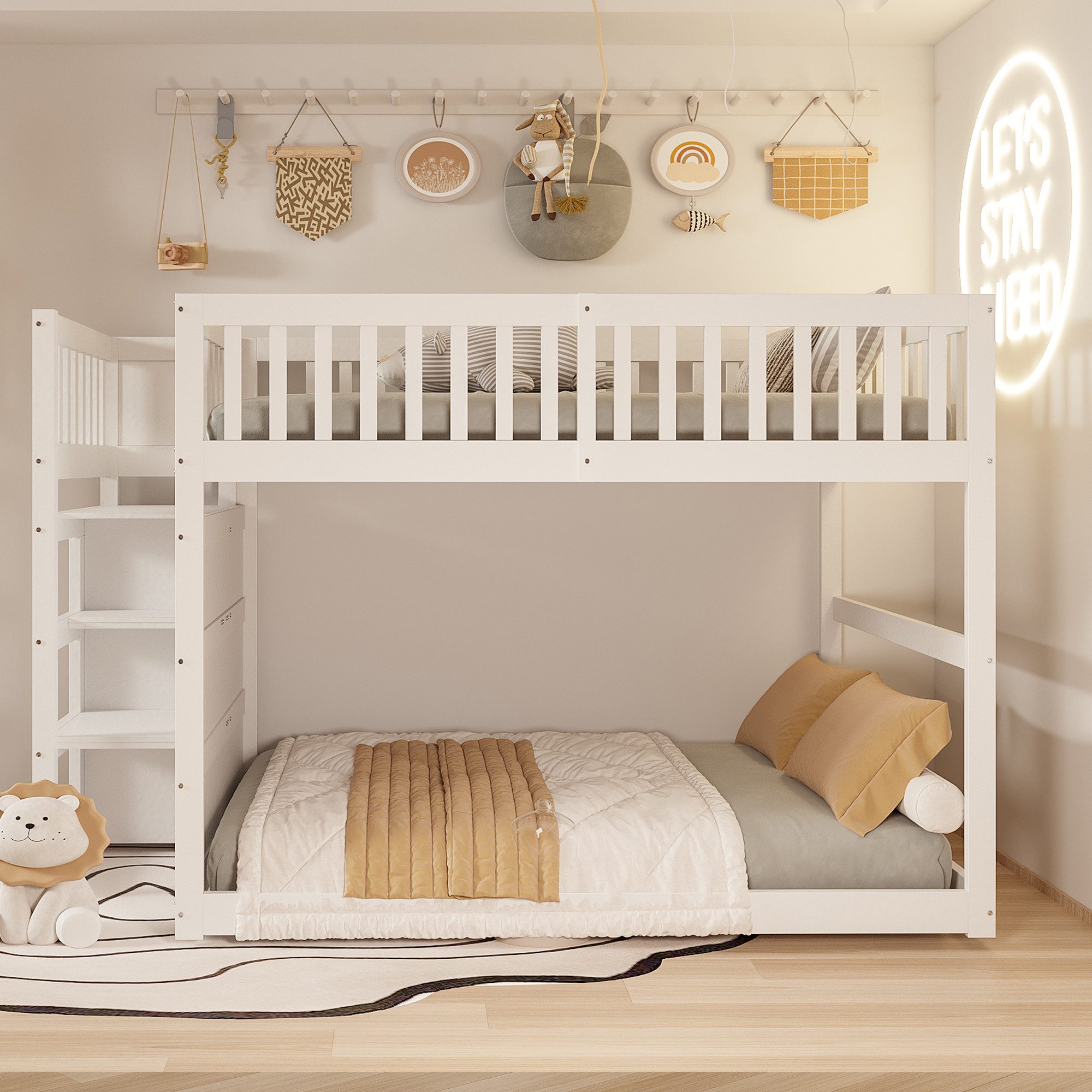 Flieks Etagenbett, Kinderbett Hochbett 140x200cm mit günstig online kaufen