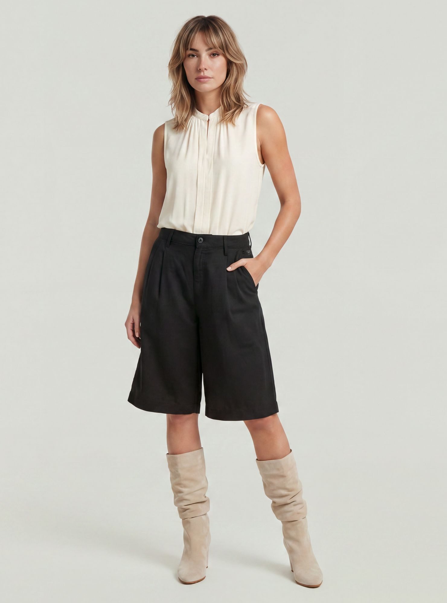 G-STAR Chinoshorts Pleated Bermuda Shorts