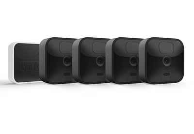 blink Outdoor 4er Kamera Set Überwachungskamera (Außenbereich, Innenbereich, Set, 4-tlg., inkl. Sync Modul 2, integriertes Mikrofon)