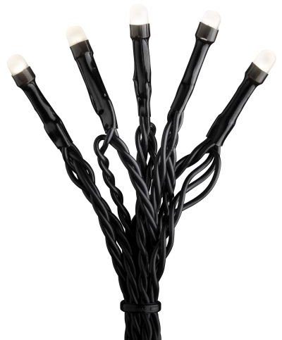 KONSTSMIDE LED-Lichterkette Weihnachtsdeko aussen, gefrostet, 200 warm weiße Dioden