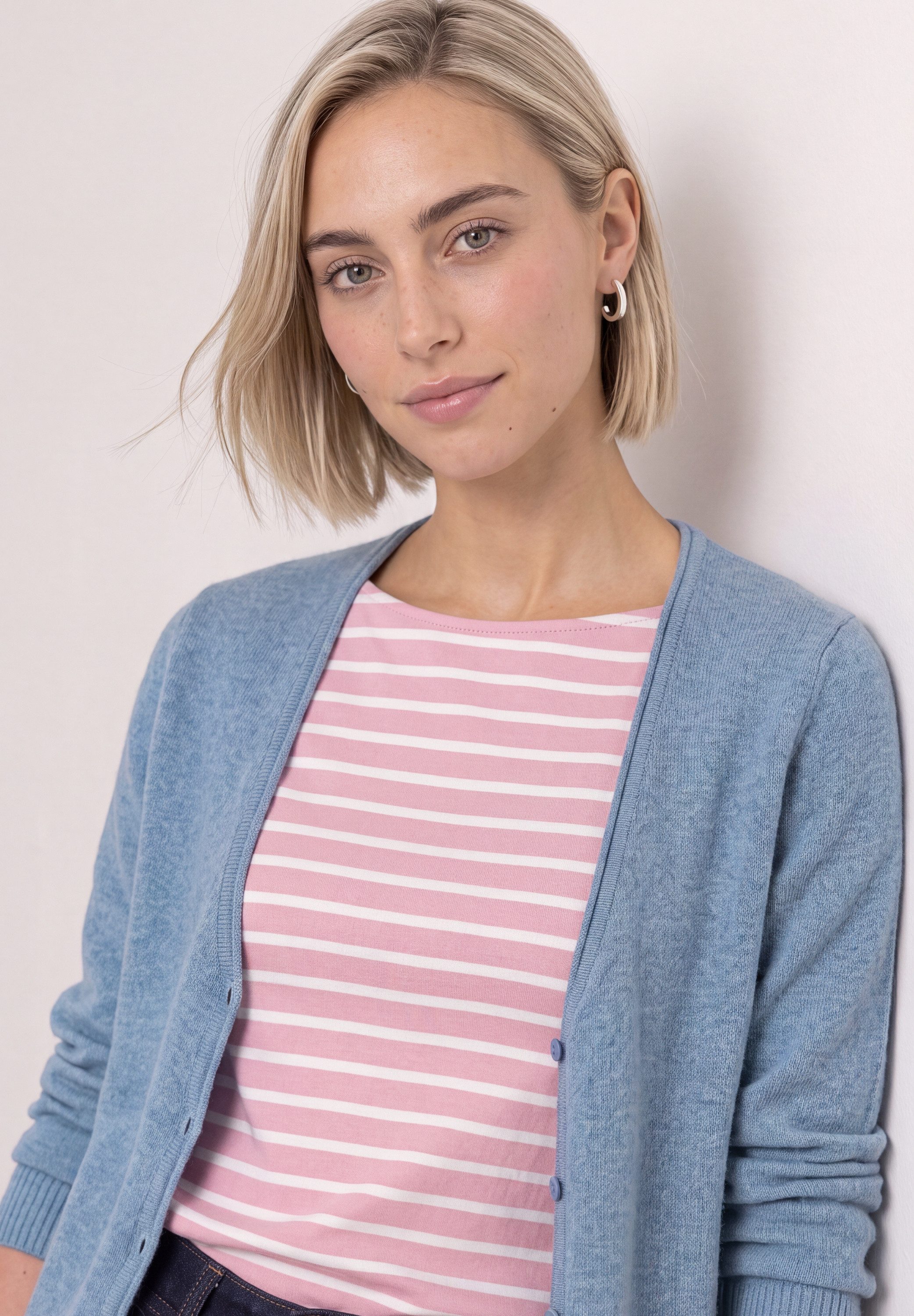 STREET ONE Cardigan mit V-Neck und Knopfleiste