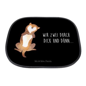 Sonnenschutz Hund Streicheln - Schwarz - Geschenk, Hundespruch, Haustier, Vierbein, Mr. & Mrs. Panda, Seidenmatt, Exklusive Motive