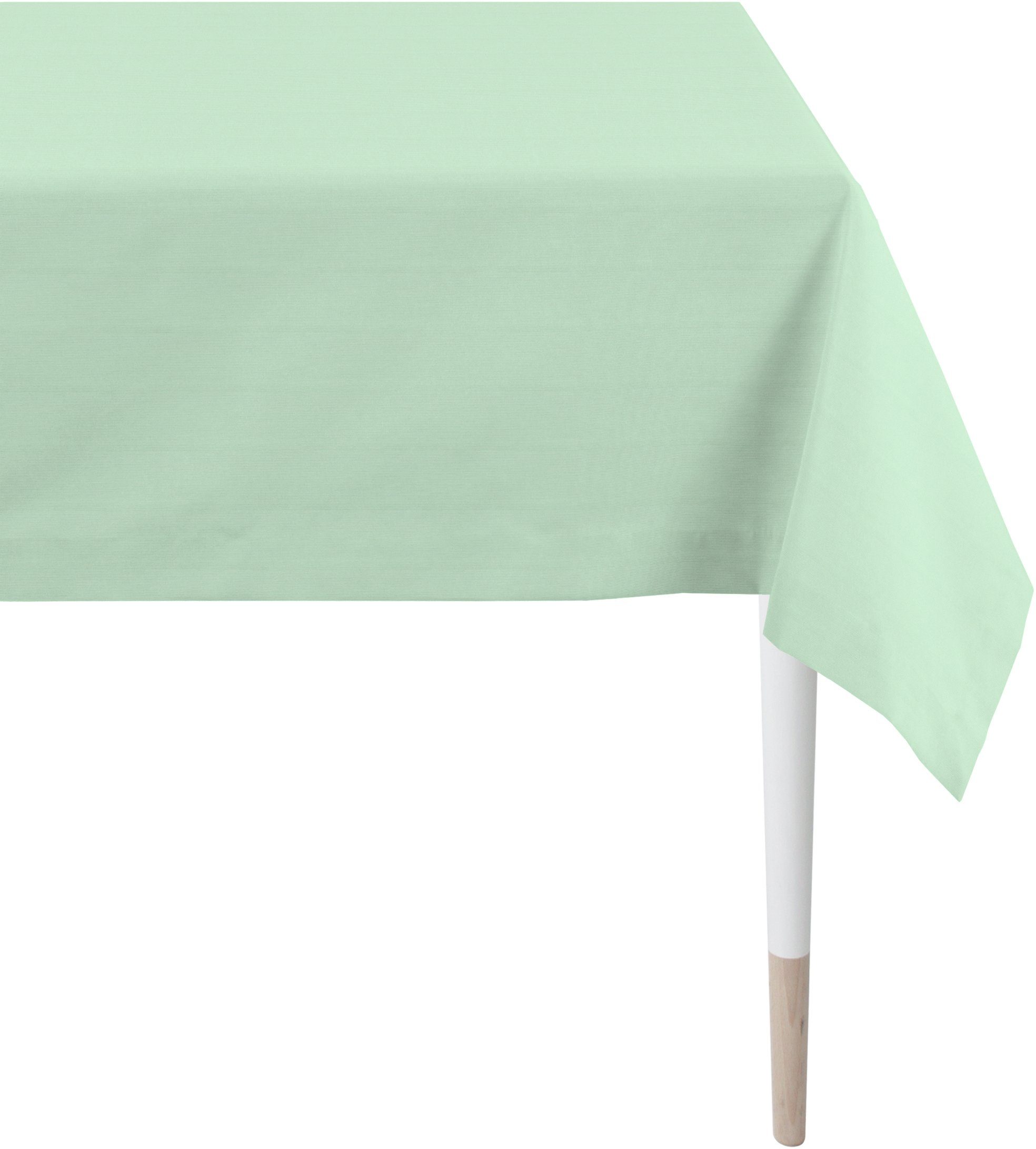 APELT Tischdecke 4362 Rips-Uni (1-tlg), UNI-BASIC mint | Tischdecken