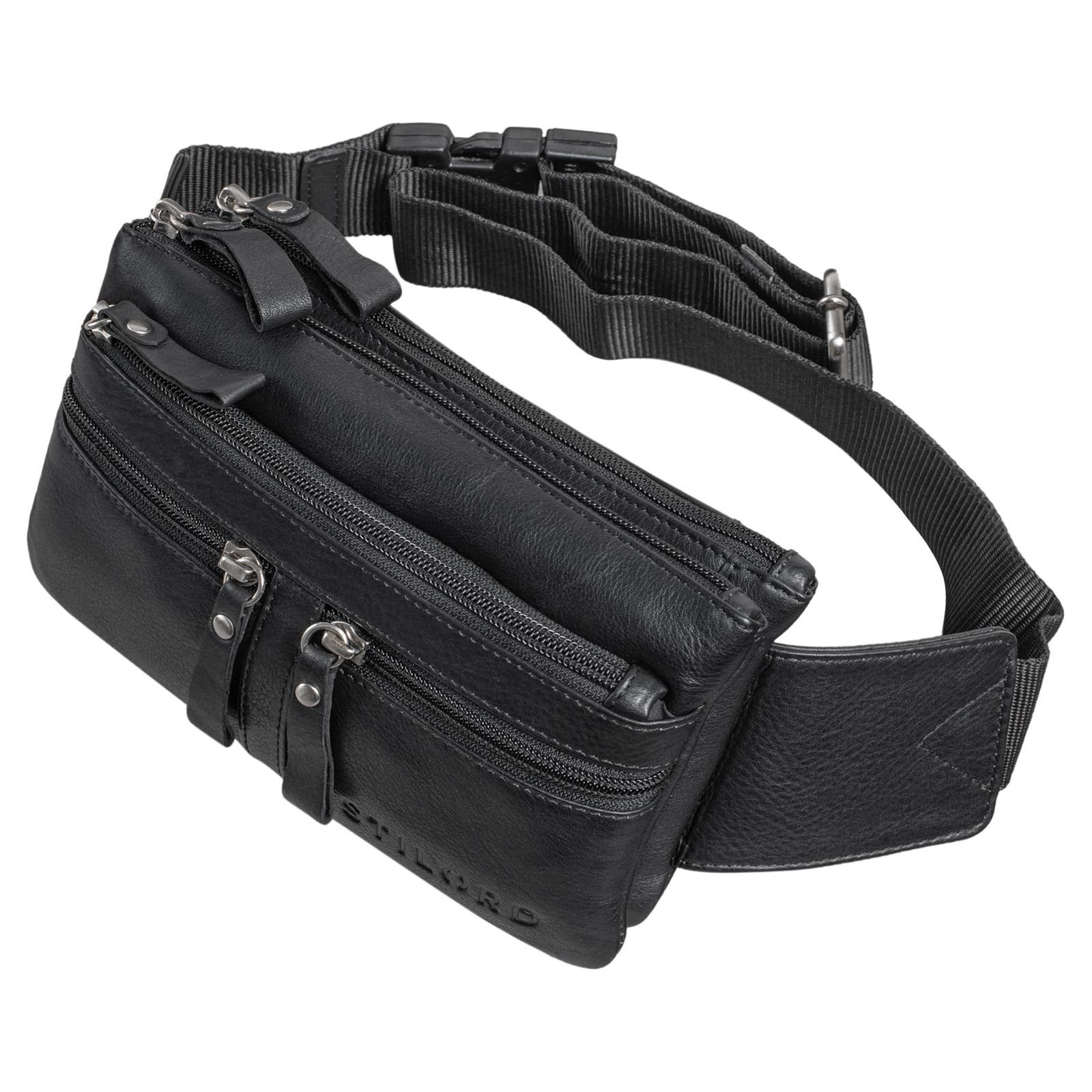 STILORD Bauchtasche "Damian" Große Bauchtasche Gürteltasche Leder Vintage Damen und Herren
