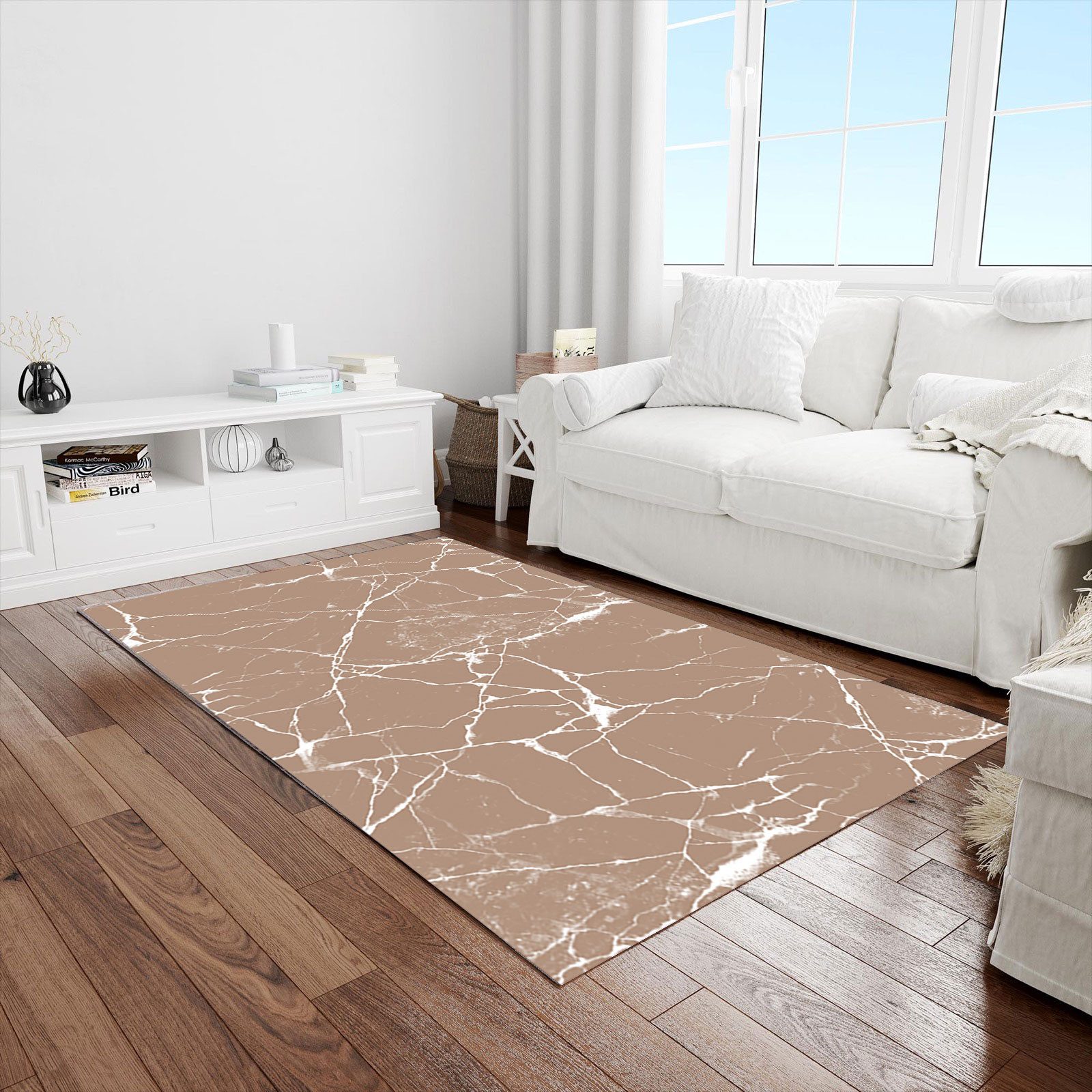 Jungengel Teppich Marmor 160x230cm Wohnzimmer Schlafzimmer Teppichläufer Fl günstig online kaufen