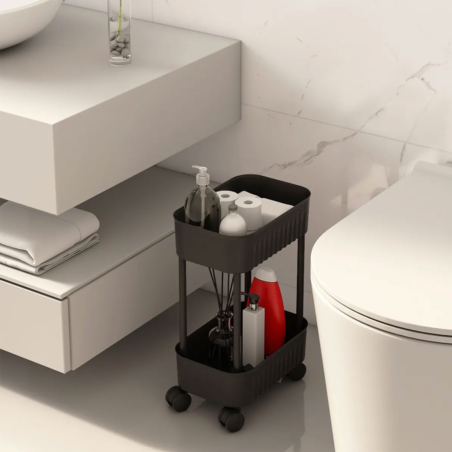 Jungengel Badorganizer Organizer Unterbauregal Küchenwagen Badregal auf Rol günstig online kaufen