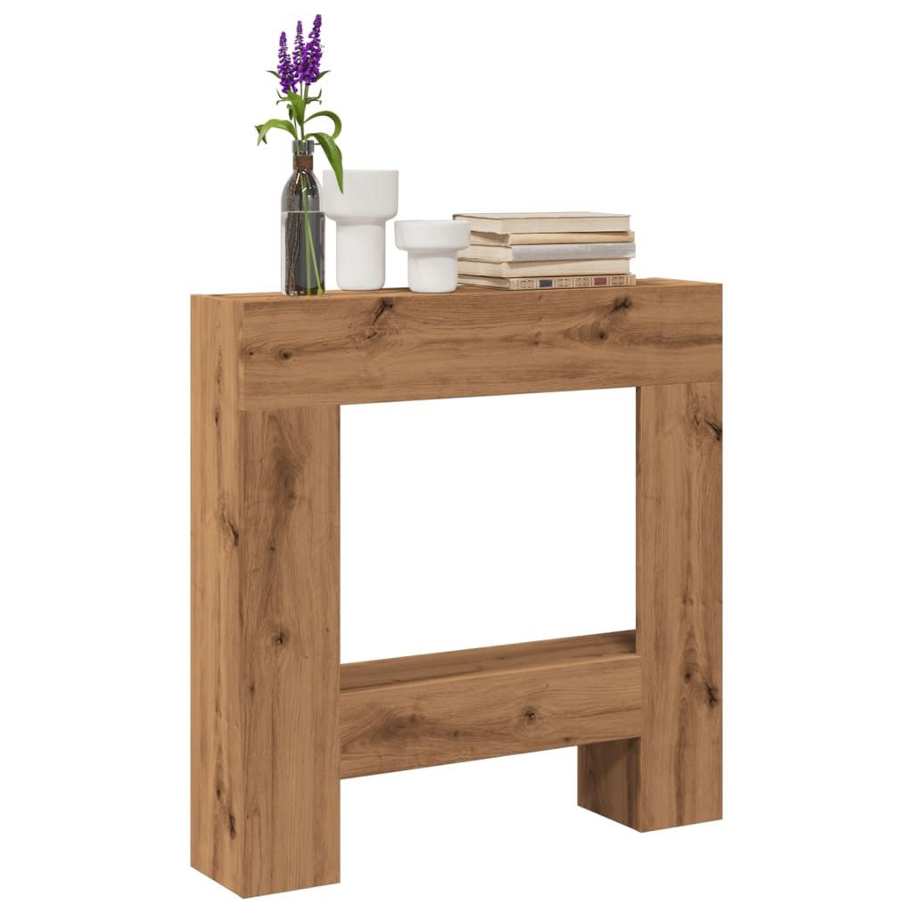 vidaXL Kaminumbauschrank Kaminumrandung Artisan-Eiche 81x18x82 cm Holzwerkstoff