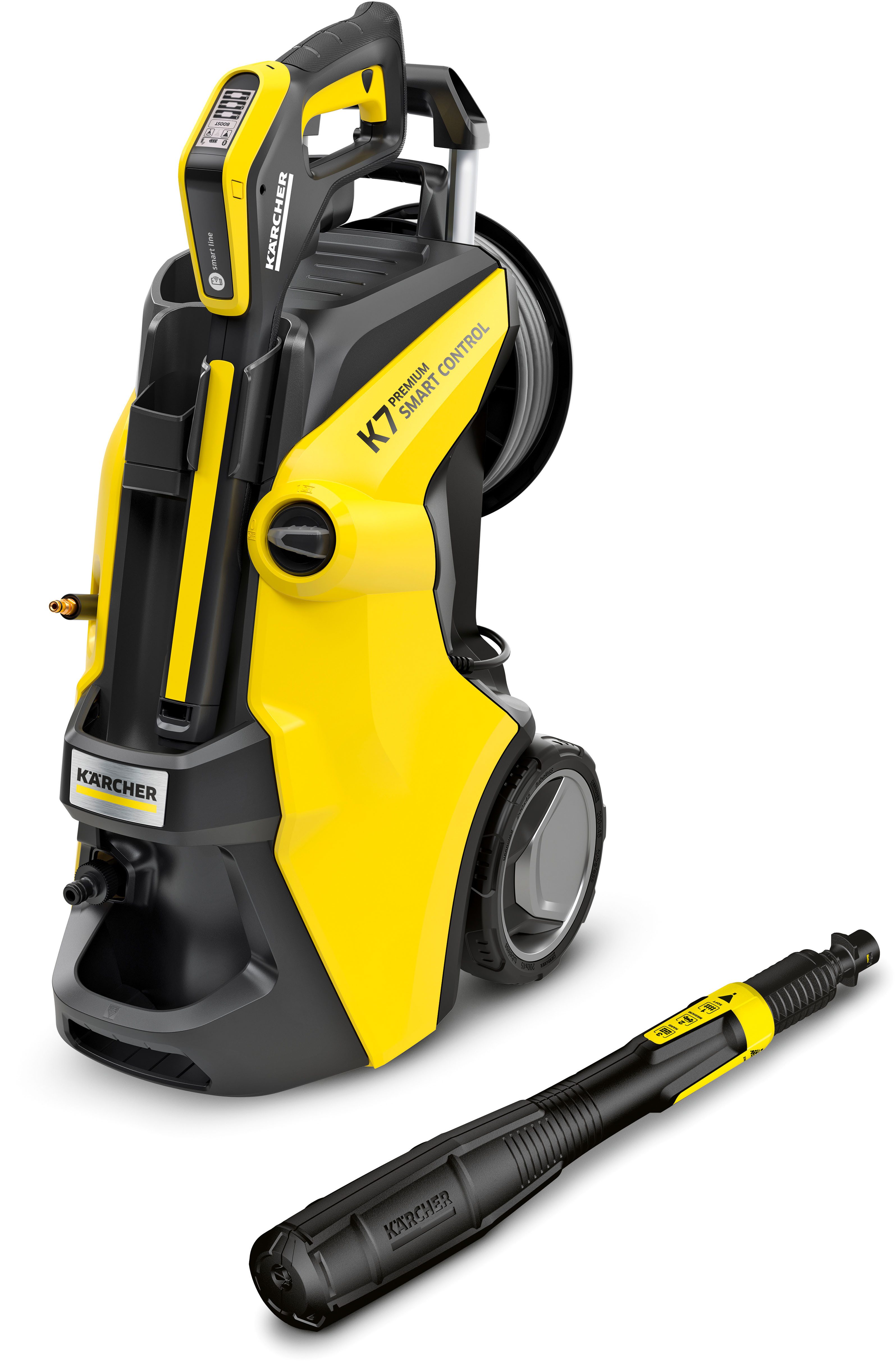 KÄRCHER Минимойки K 7 Premium Smart Control Flex, Druck max: 180 bar, 3000 W, Fördermenge max: 600 l/h, inkl. 3-in-1-MultiJet-Stahlrohr & Schlauchtrommel