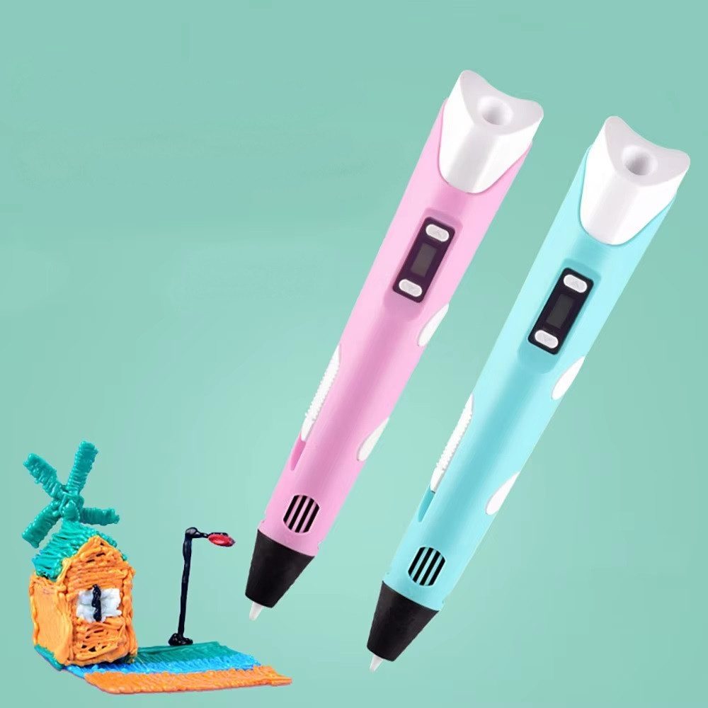 Wisam 3D-Drucker-Stift Set Rosa für Kinder Erwachsene mit 3 Farben 1.75mm PLA Filament – Bild 3 von 5