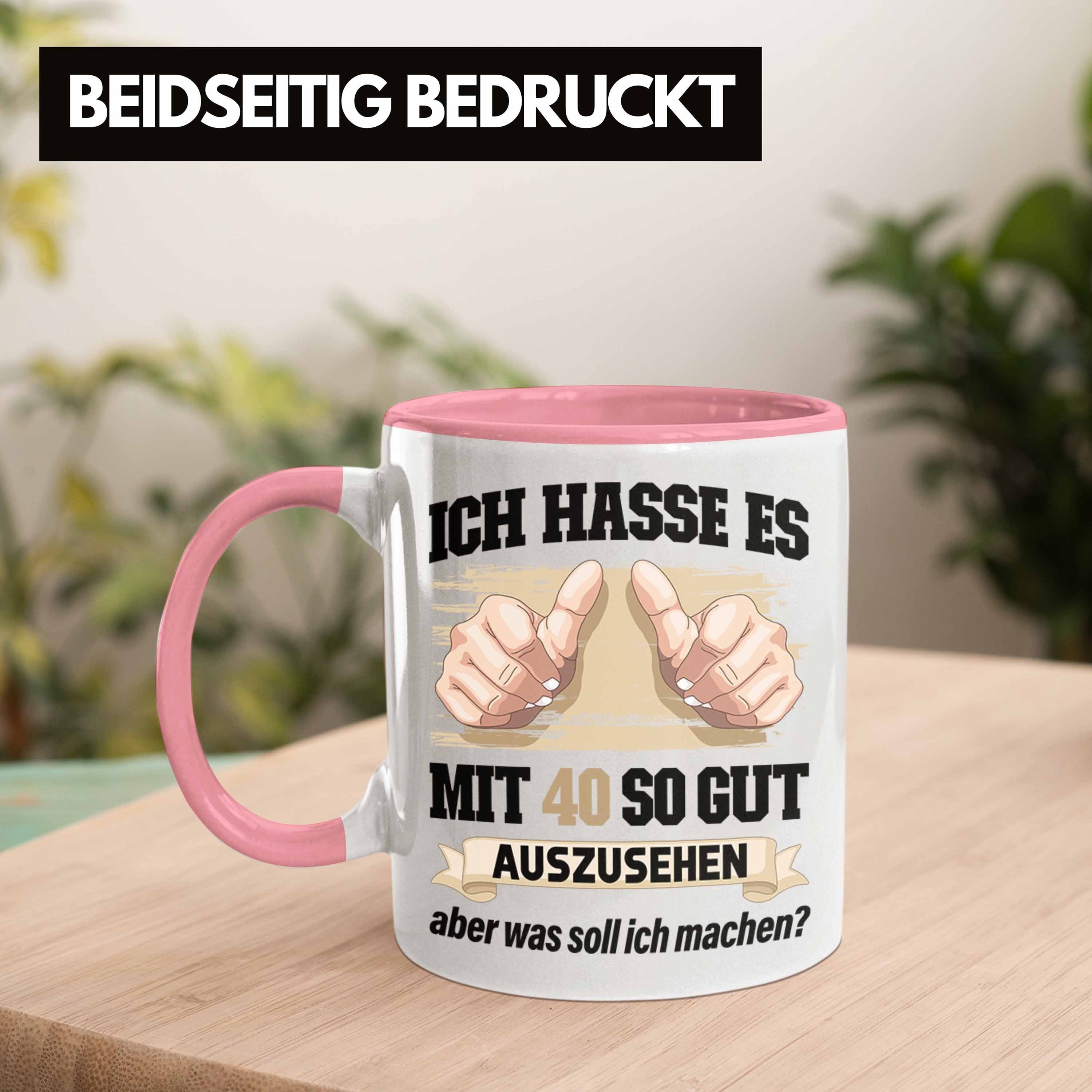 Mann Geschenk 40 Vater - 40. Lustig Frauen Frau Rosa Männer Geschenke Mutter 40er Trendation Geburtstag Tasse Deko Geschenkidee Tasse Trendation