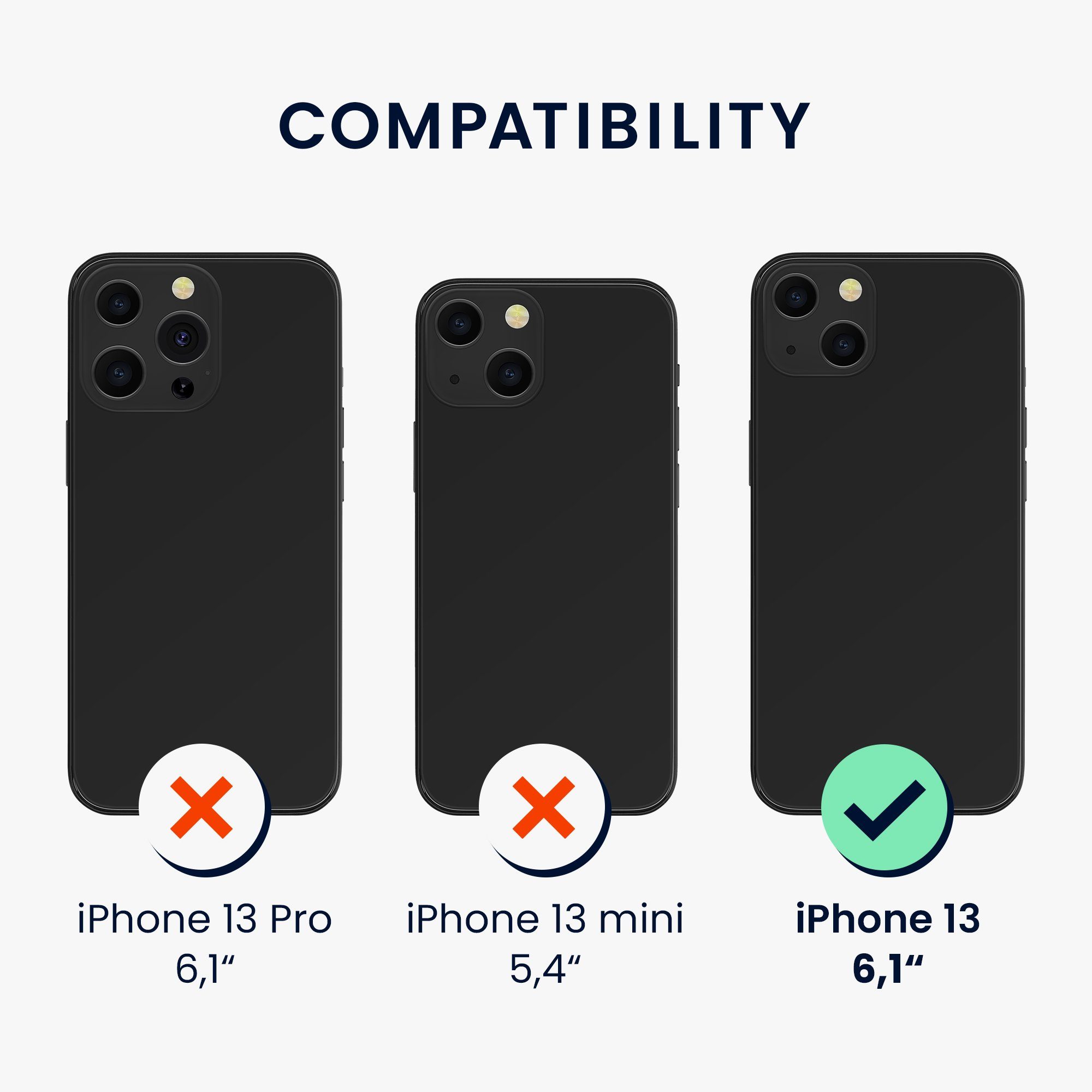 kwmobile Handyhülle Hülle für Apple iPhone 13, Hülle Silikon gummiert - Handyhülle - Handy Case Cover