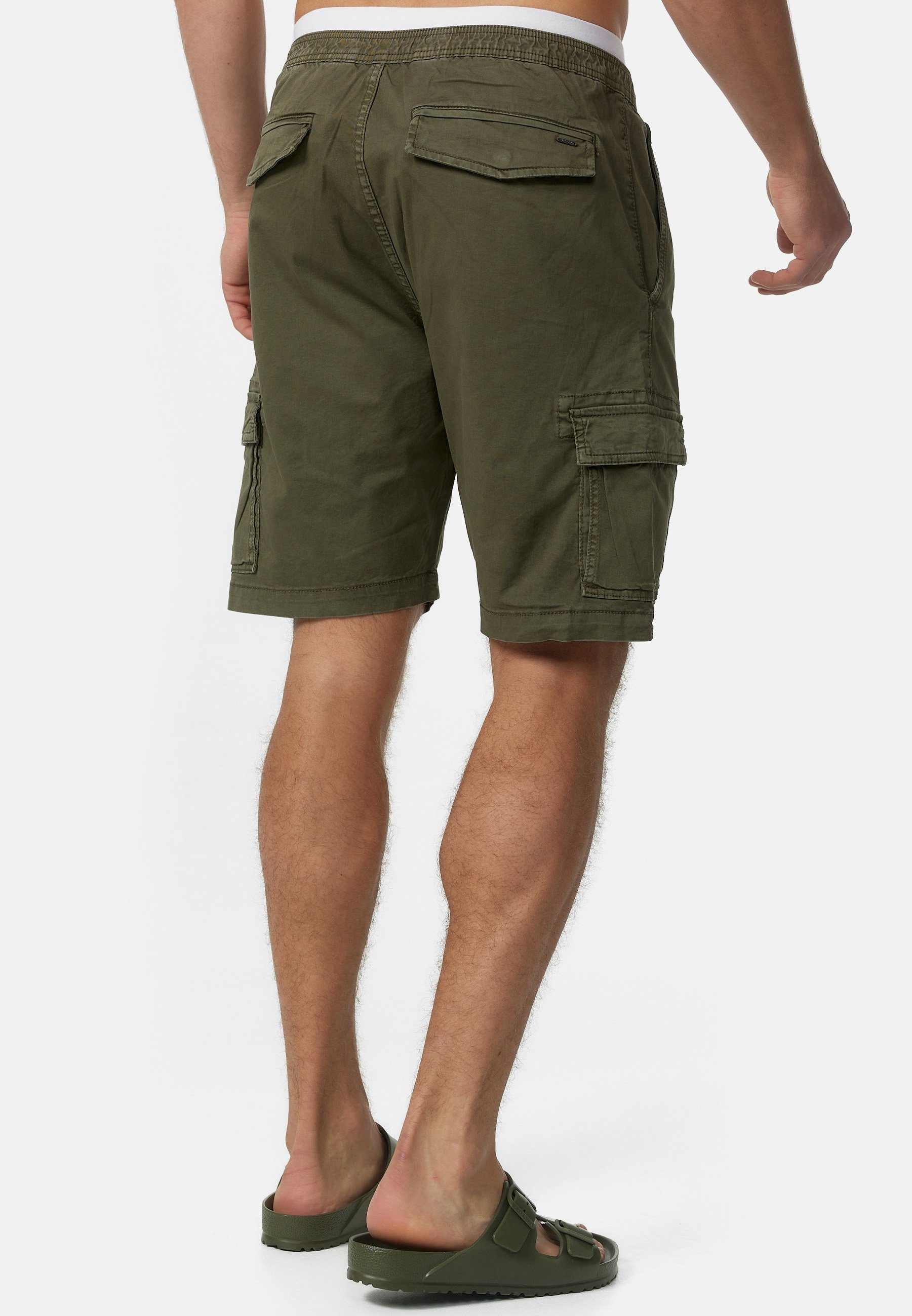 Indicode Cargoshorts Herren Kinnaird Cargo Shorts Herrenshorts aus elastischer Baumwoll-Qualität