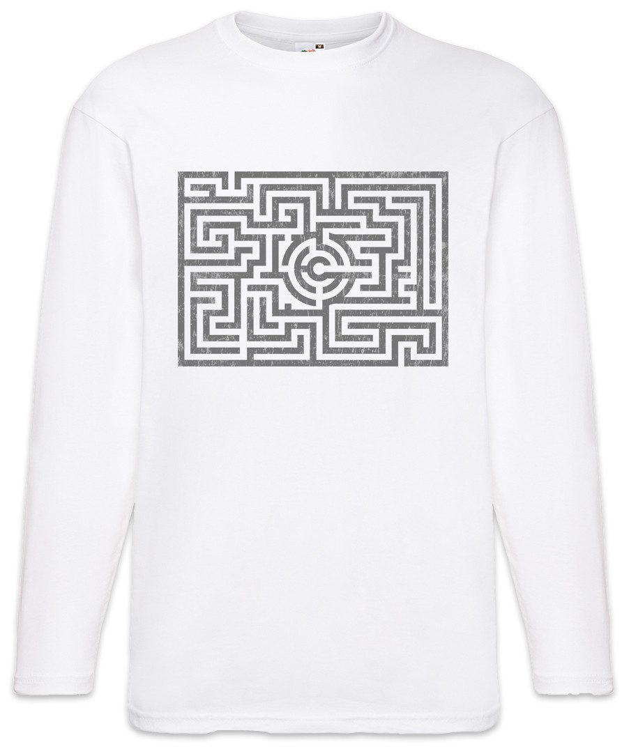 Langarmshirt Maze I Langarm T-Shirt Labyrinth Esoterik Mystik Spirale Hypnose