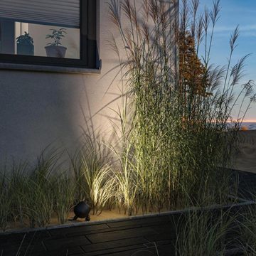 Paulmann LED Gartenstrahler LED Erdspießstrahler Kikolo in Anthrazit 8W 500lm IP65 60°, keine Angabe, Leuchtmittel enthalten: Ja, fest verbaut, LED, warmweiss, Außenstrahler